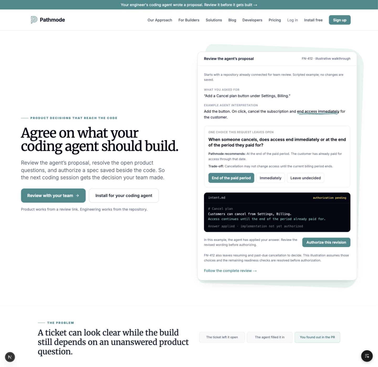 Follow a decision from the request to the next coding session